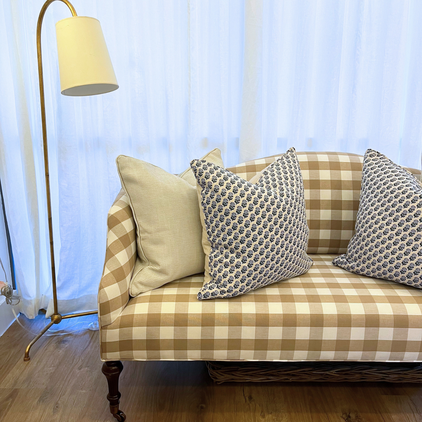 20" x 20" Pillow - Thibaut Dune in Linen