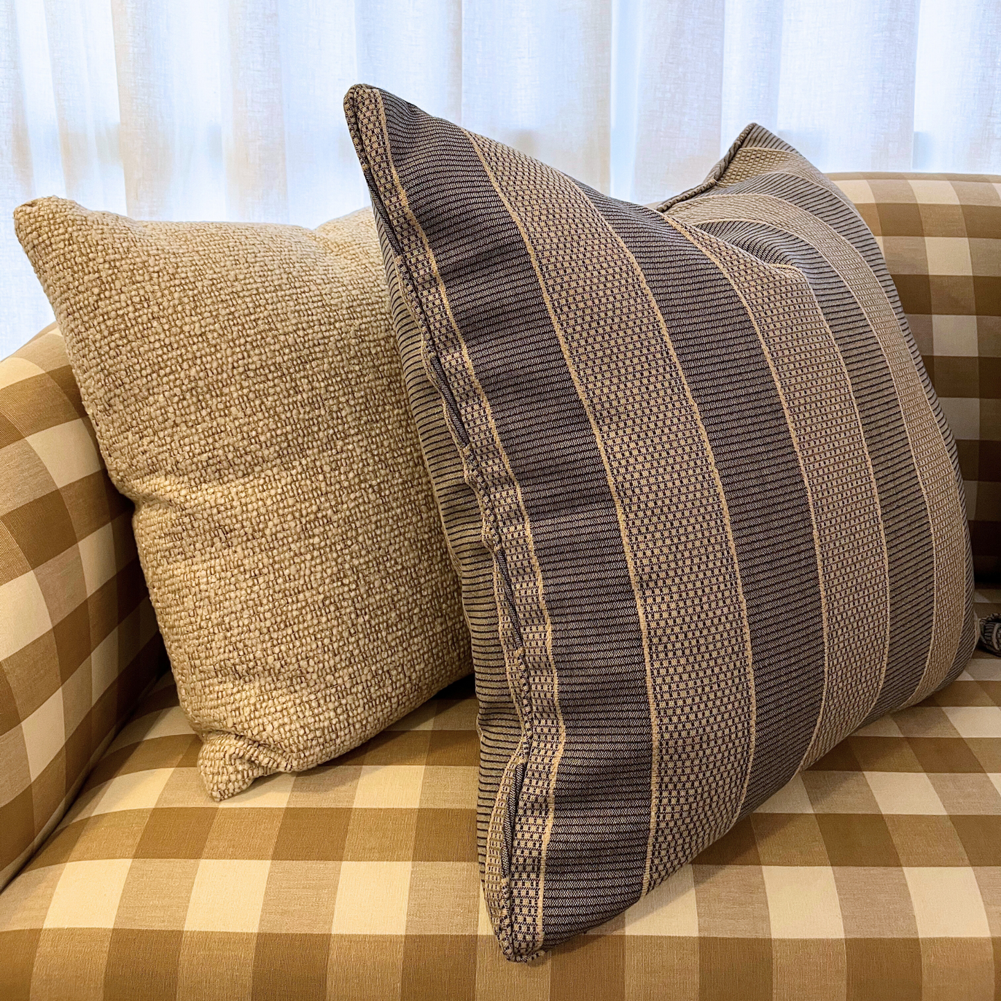 22" x 22" Pillow - Peter Dunham Asilah Indigo on Natural