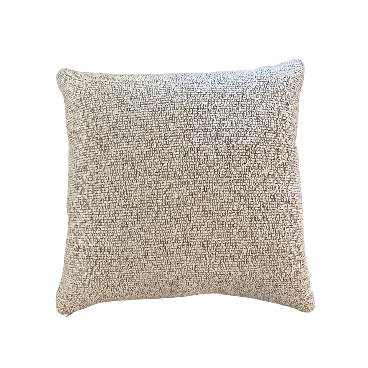 22" x 22" Pillow - Kravet Boucle in Cream and Caramel