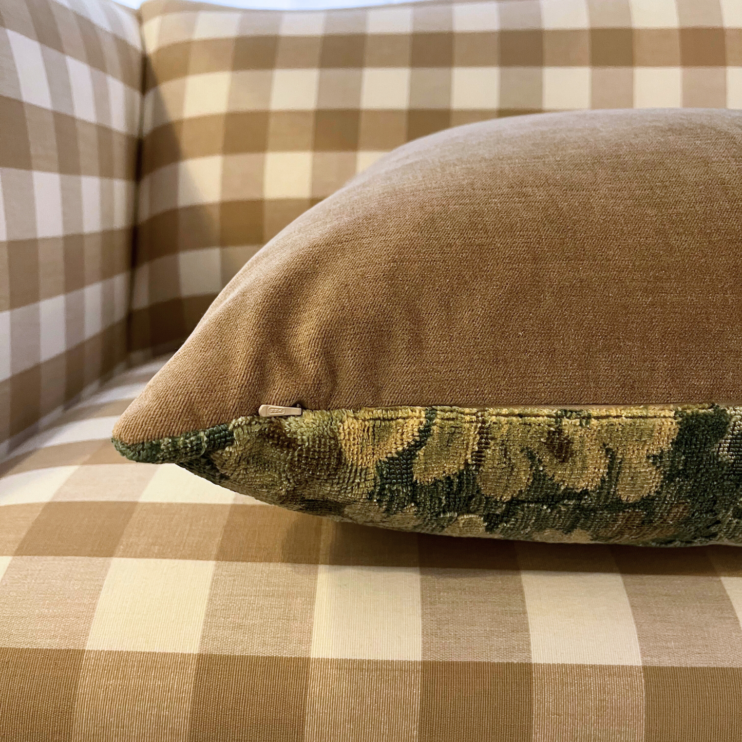 22" x 22" Pillow - Scalamandre Marly in Blue Greens