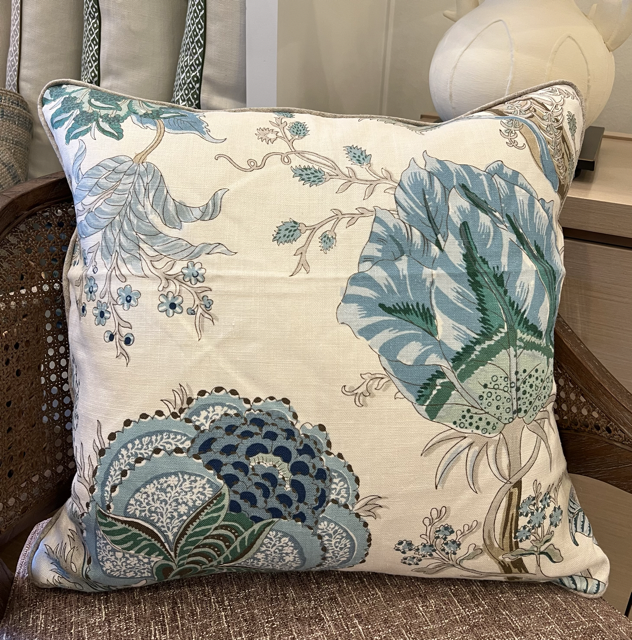 22" x 22" Pillow - Schumacher Indian Arbre