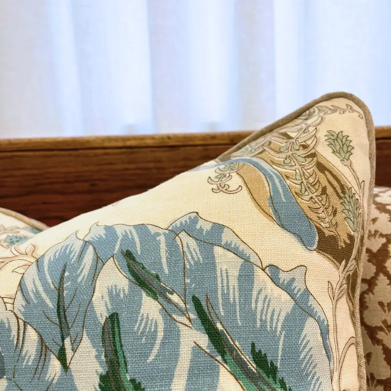 22" x 22" Pillow - Schumacher Indian Arbre