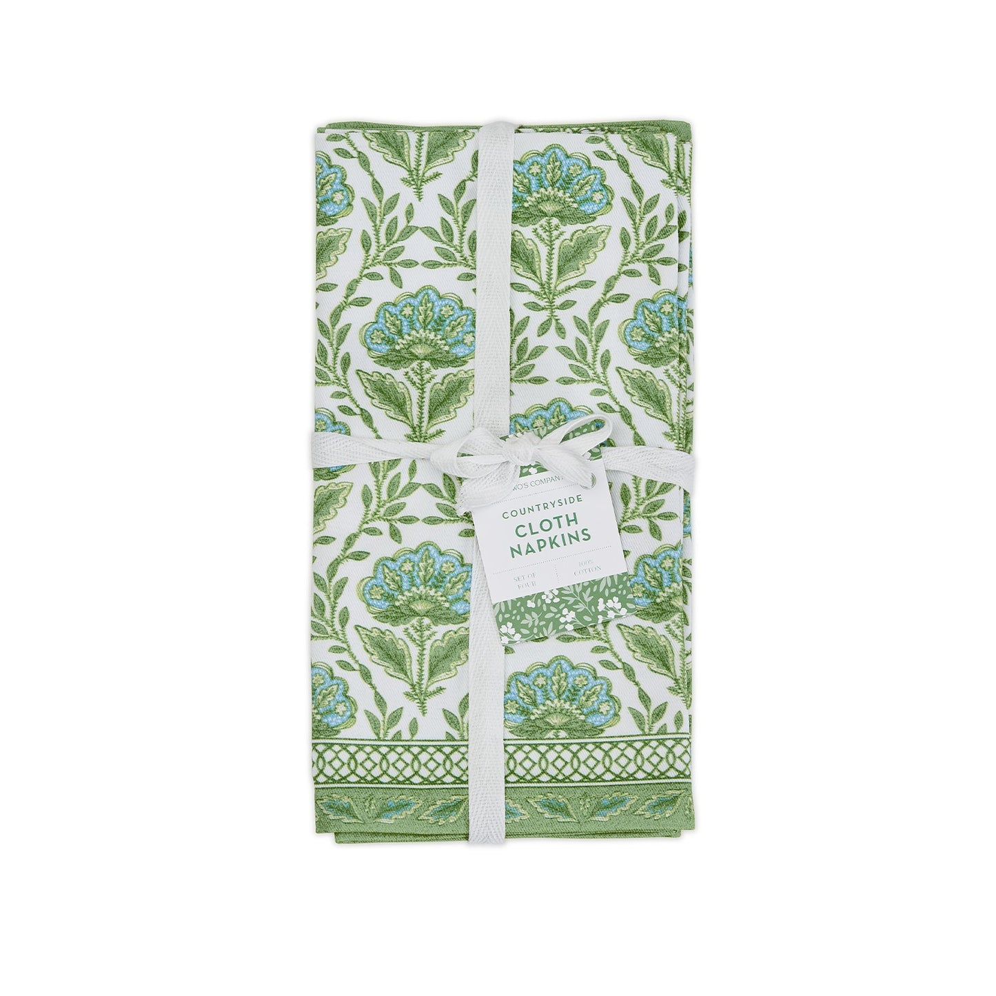 Floral Pattern Napkins - Set of 4