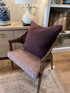 22" x 22" Pillow - KLS Aubergine Cheetah