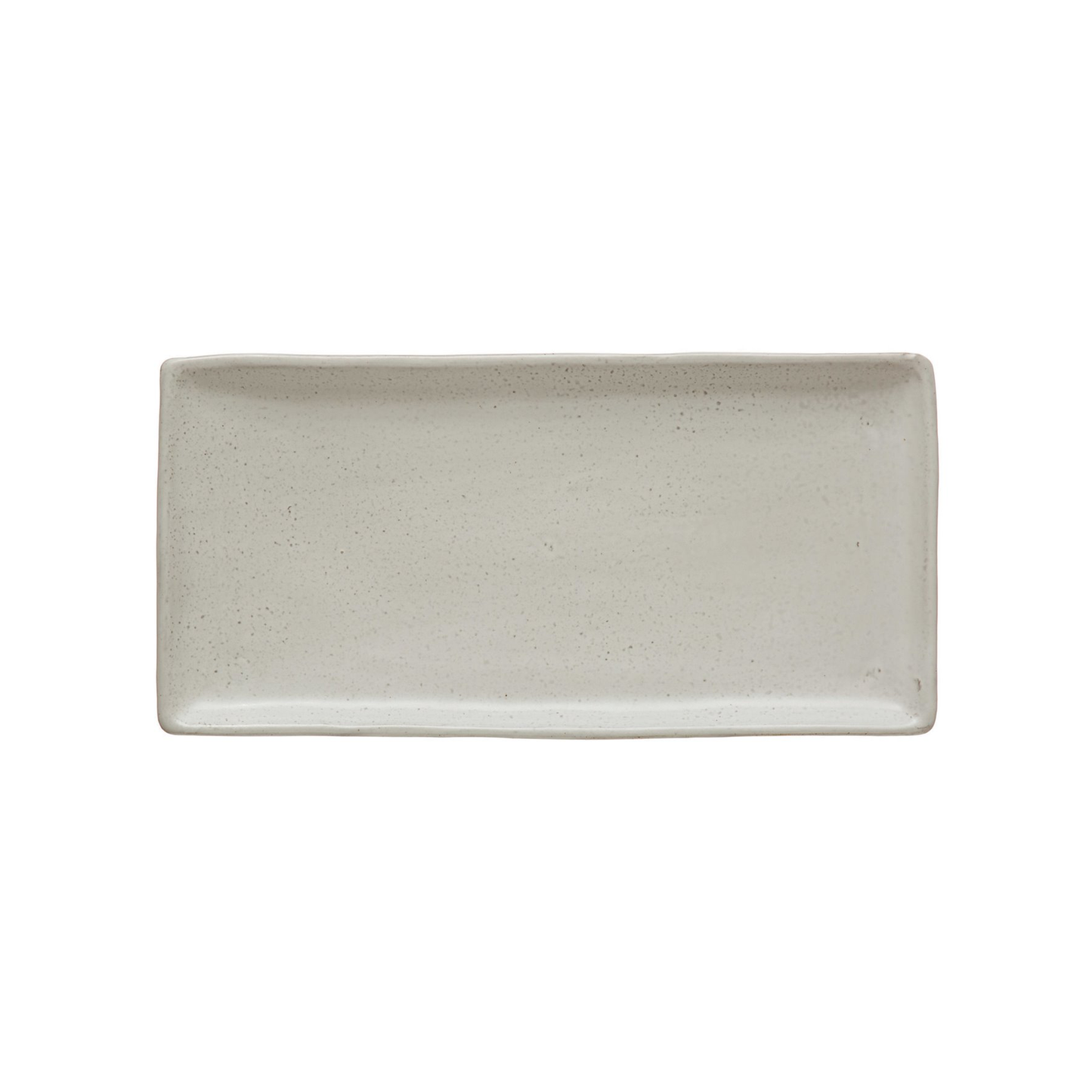 Stoneware Platter in Matte Cream Finish