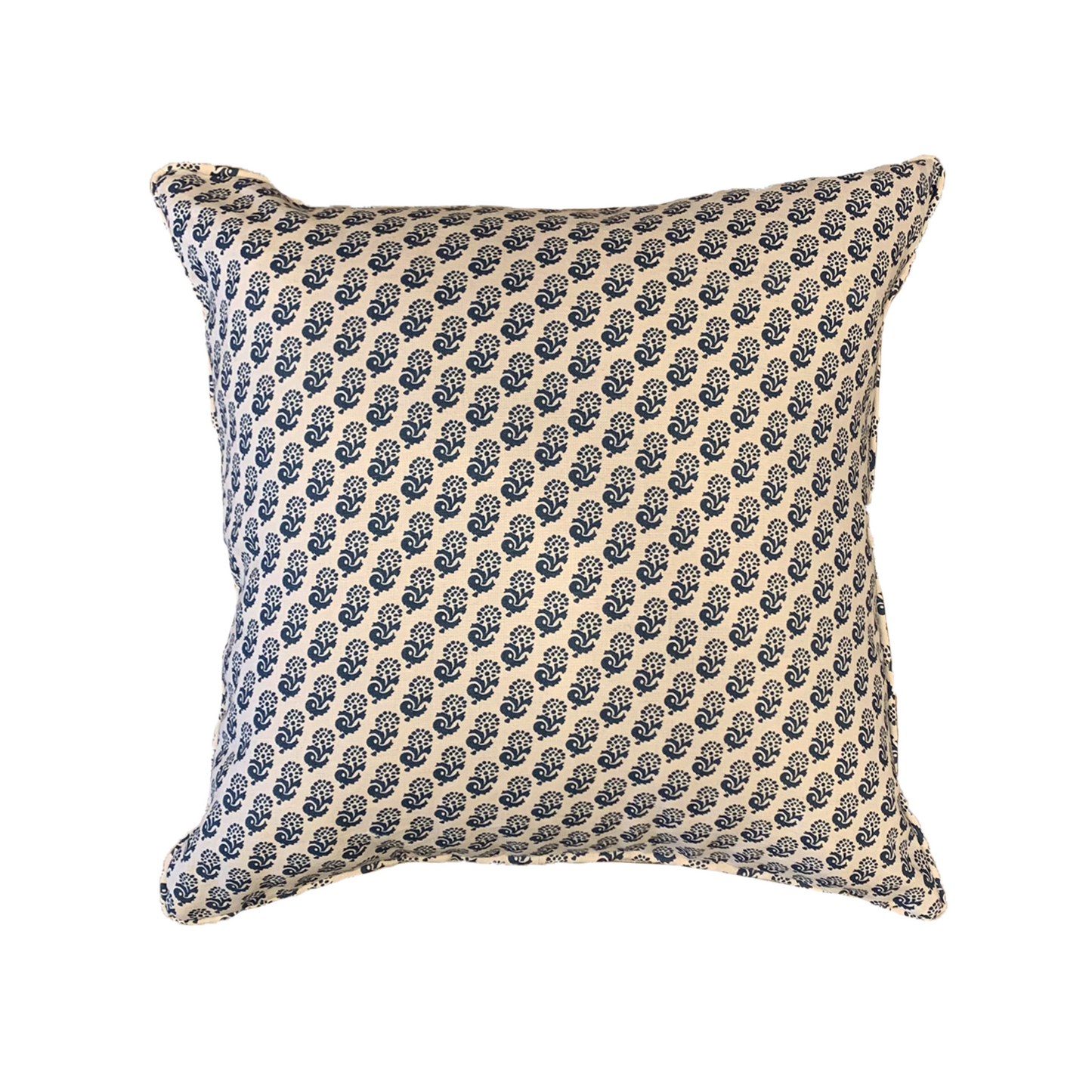 22" x 22" Pillow - Indigo Flower