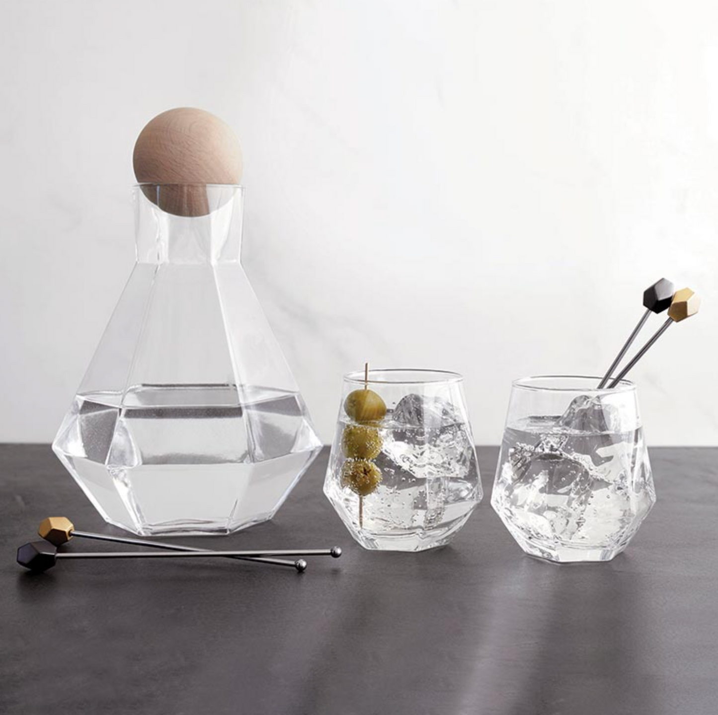 Geometric Glass Carafe