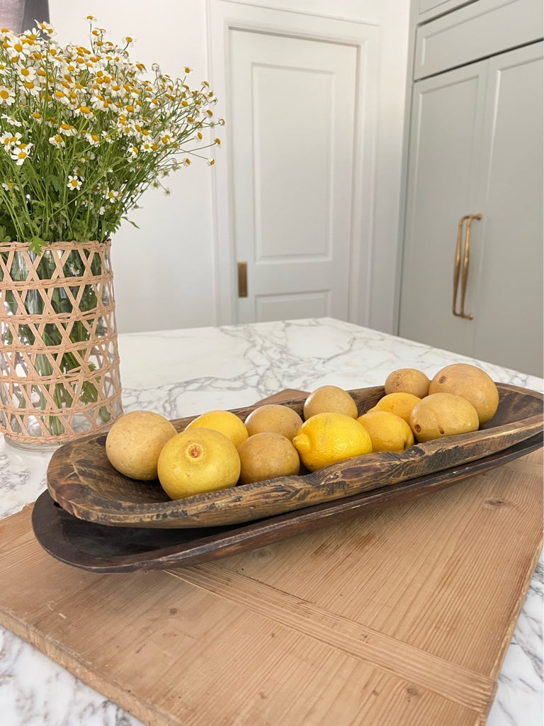 Decorative Dough Bowl - Light Wash