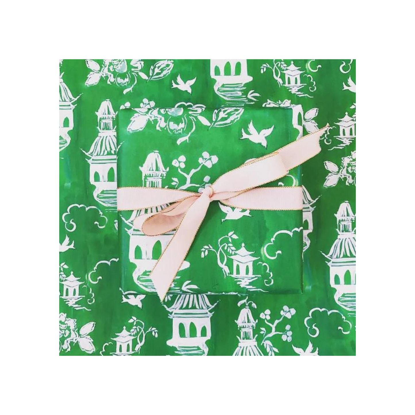 Jade Pagoda Wrapping Paper