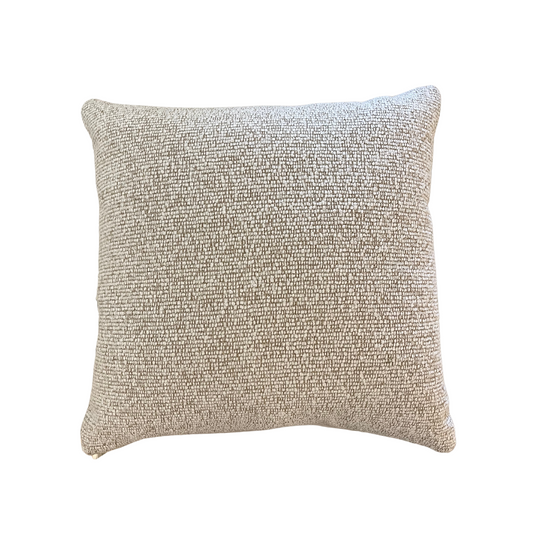 22" x 22" Pillow - Kravet Boucle in Cream and Caramel