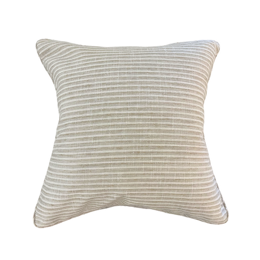 22" x 22" Pillow - Century Sand and Gray Stripe