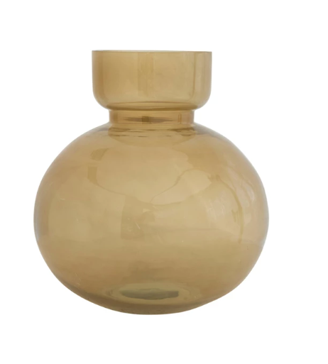 Olive Glass Vase