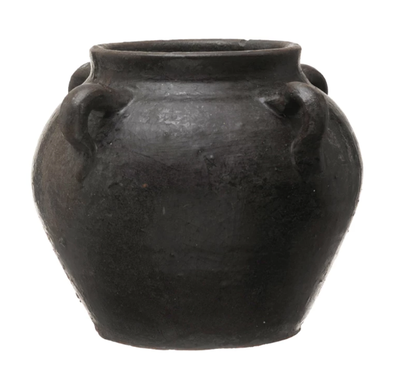 Small Found Decorative Clay Jar