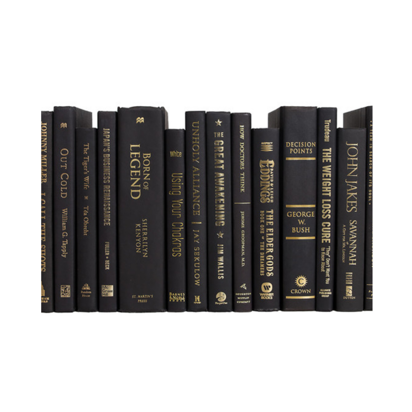 Modern Onyx and Gold Decorative Book- EACH