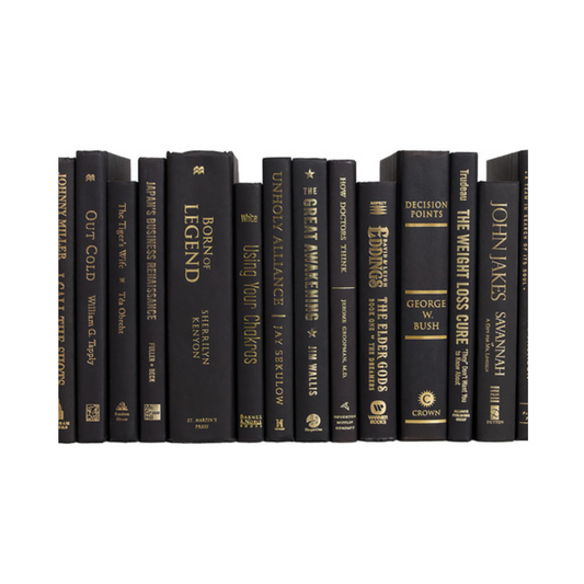 Modern Onyx and Gold Decorative Book- EACH
