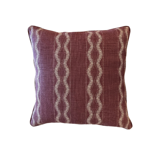 22" x 22" Pillow - Peter Dunham Aubergine Vine