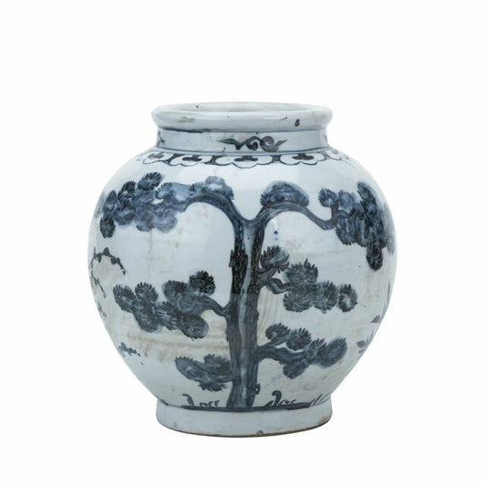 Blue and White Small Jar - Pine & Bamboo