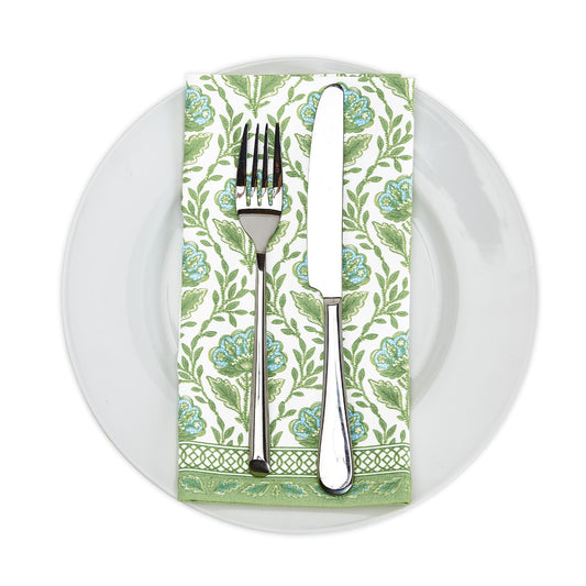Floral Pattern Napkins - Set of 4