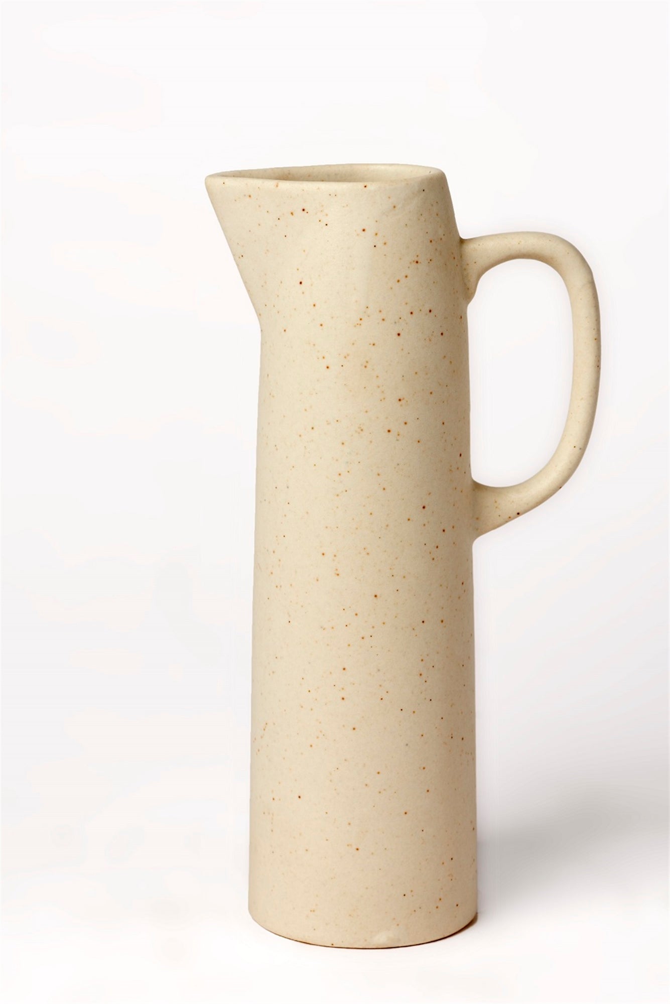 Evie Ceramic Pitcher - Stone/Cream