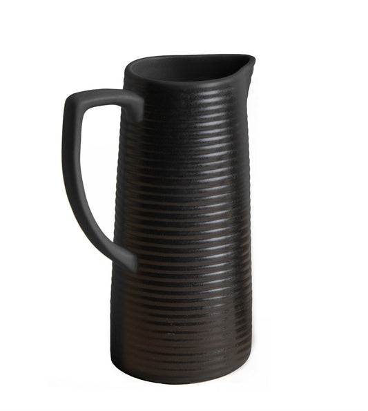 Frannie Ceramic Pitcher - Black