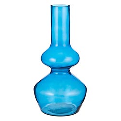Curvy Blue Glass Vase