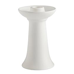 White Ceramic Candleholder - Large
