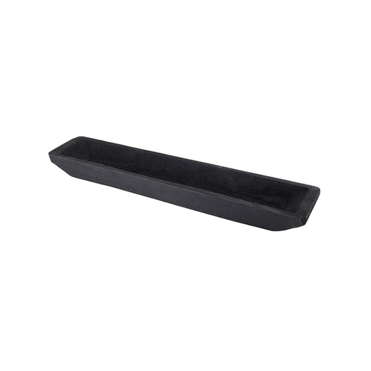 Charred Black Long Tray/Dough Bowl