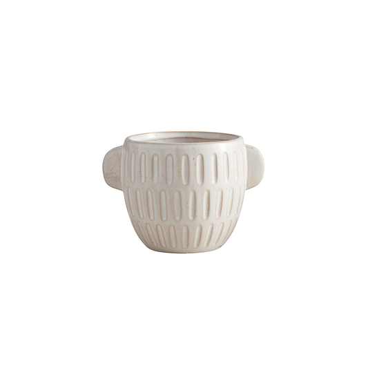 Embossed Stoneware Planter - Large