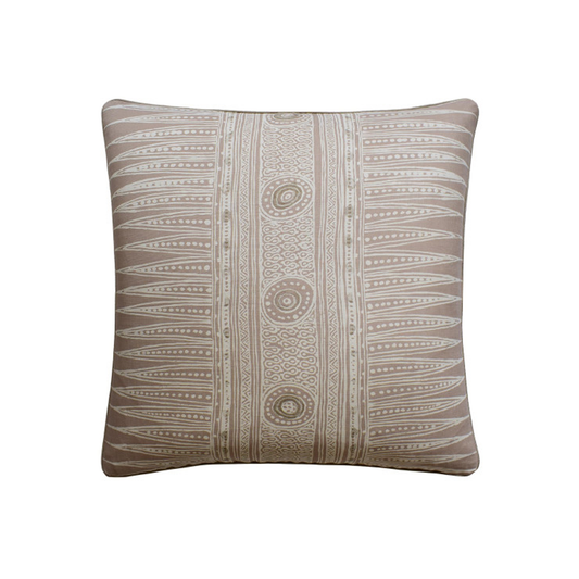 22" x 22" Pillow - Indian Zag Taupe