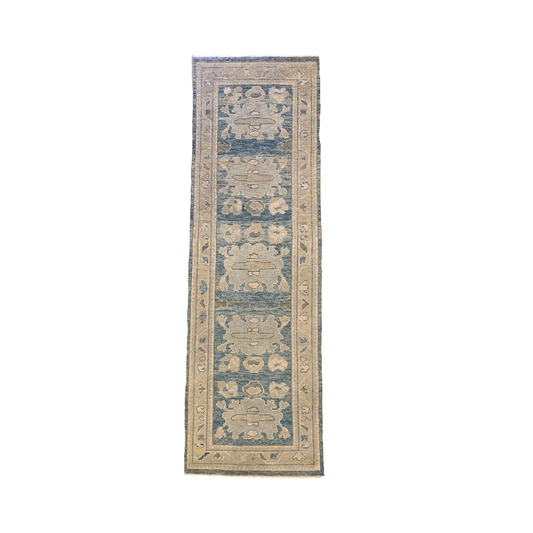 31" X 94" Blue Vintage Rug Runner