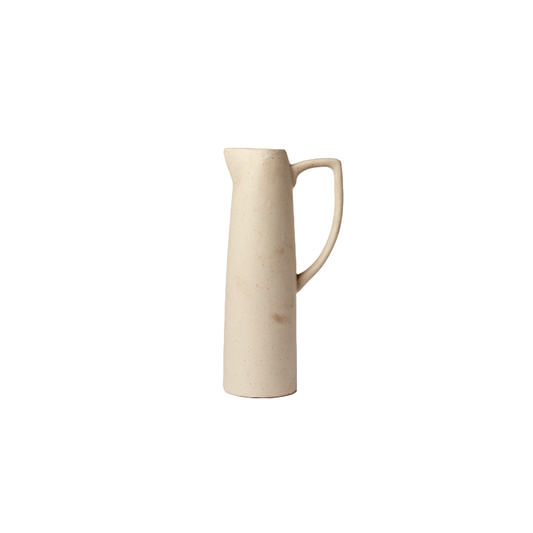 Dylan Ceramic Pitcher - Stone/Cream