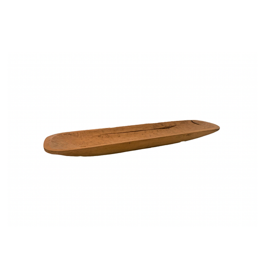 Decorative Dough Bowl - Light Wash with Distressed Cuts