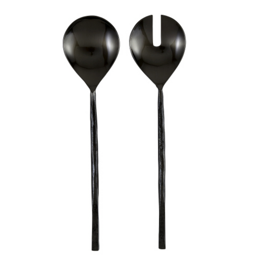 Hammered Metal Salad Set