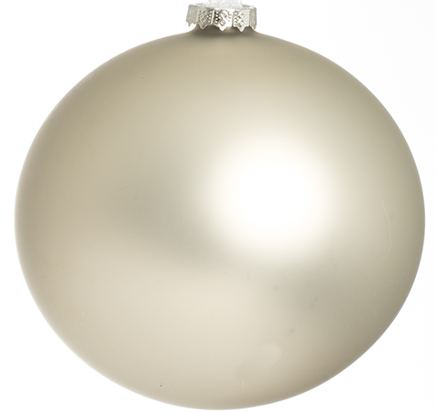 Ivory Pearlized 5" Ball Ornament